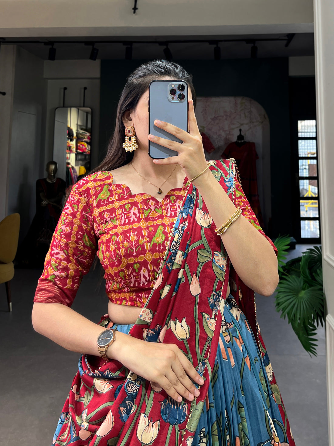 navratri  special  prity  multi color  printed  lengha's collaction