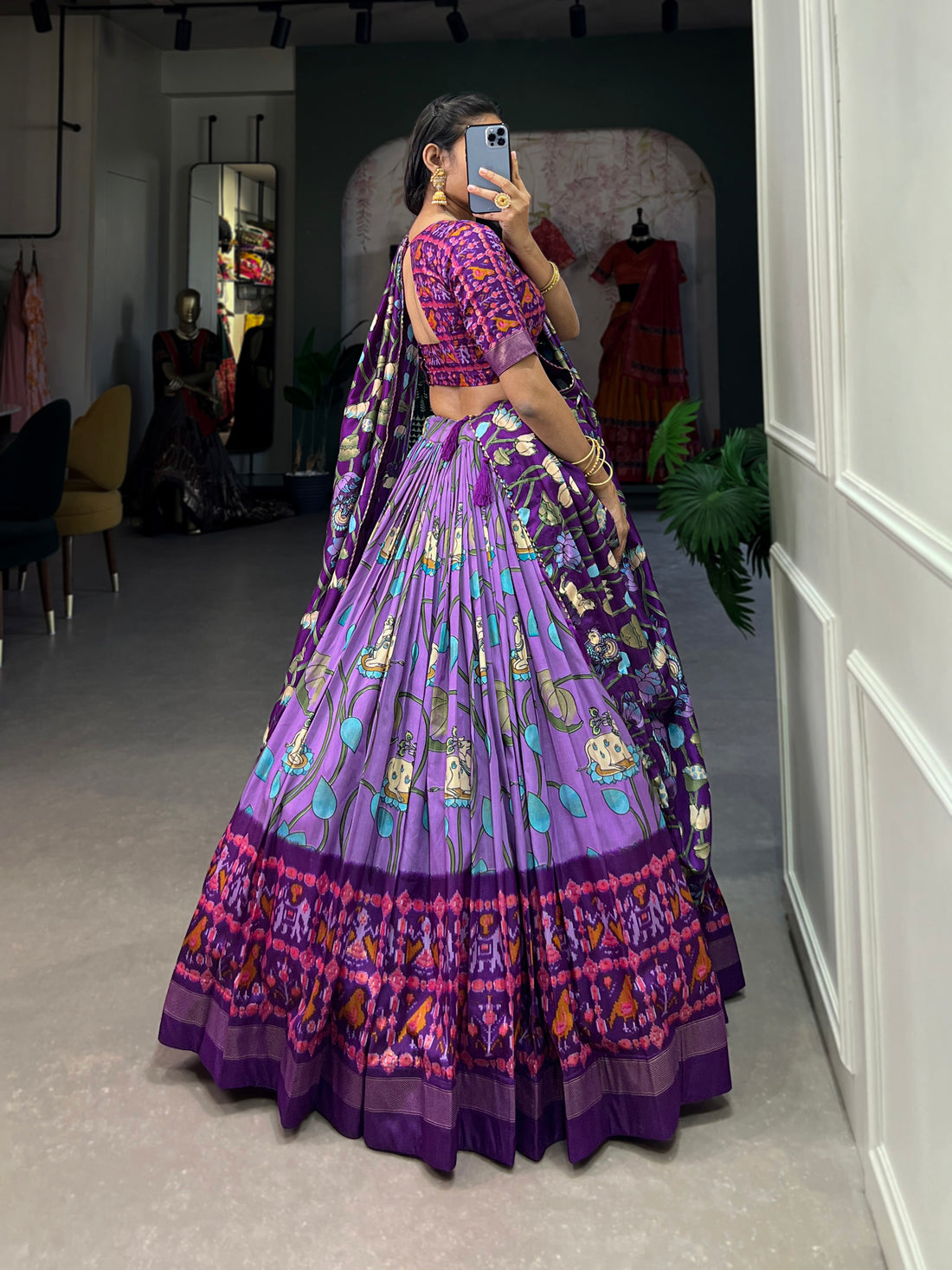 navratri  special  prity  multi color  printed  lengha's collaction