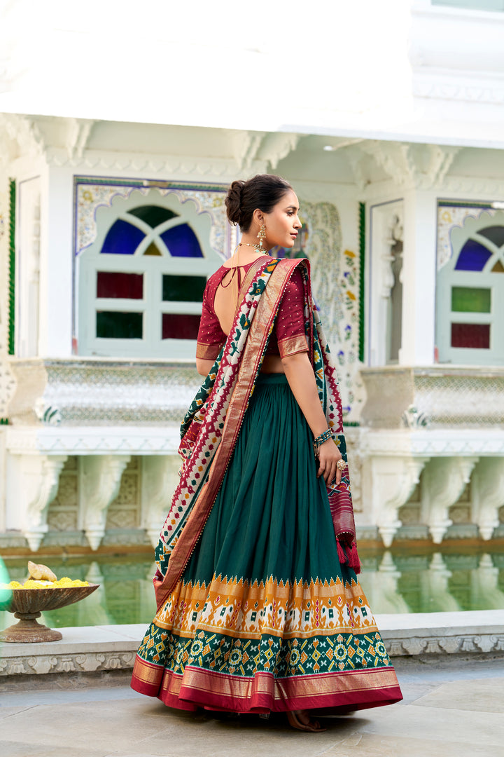 Tussar silk lehenga for festivel  season to charm your look!✨