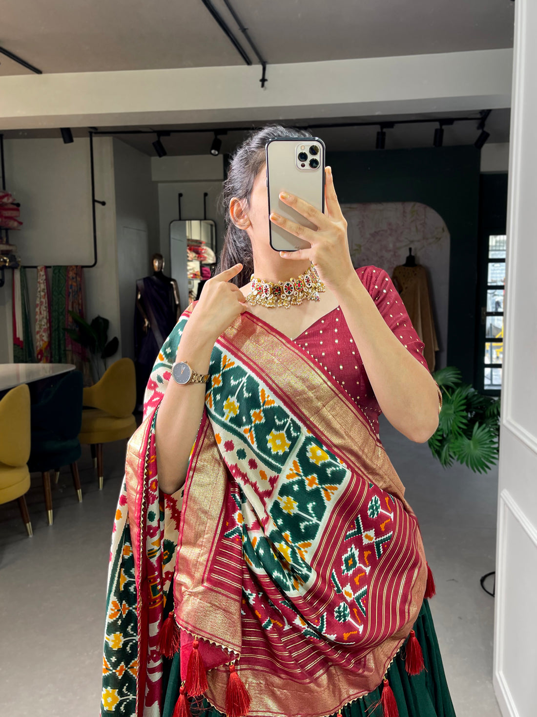 Tussar silk lehenga for festivel  season to charm your look!✨