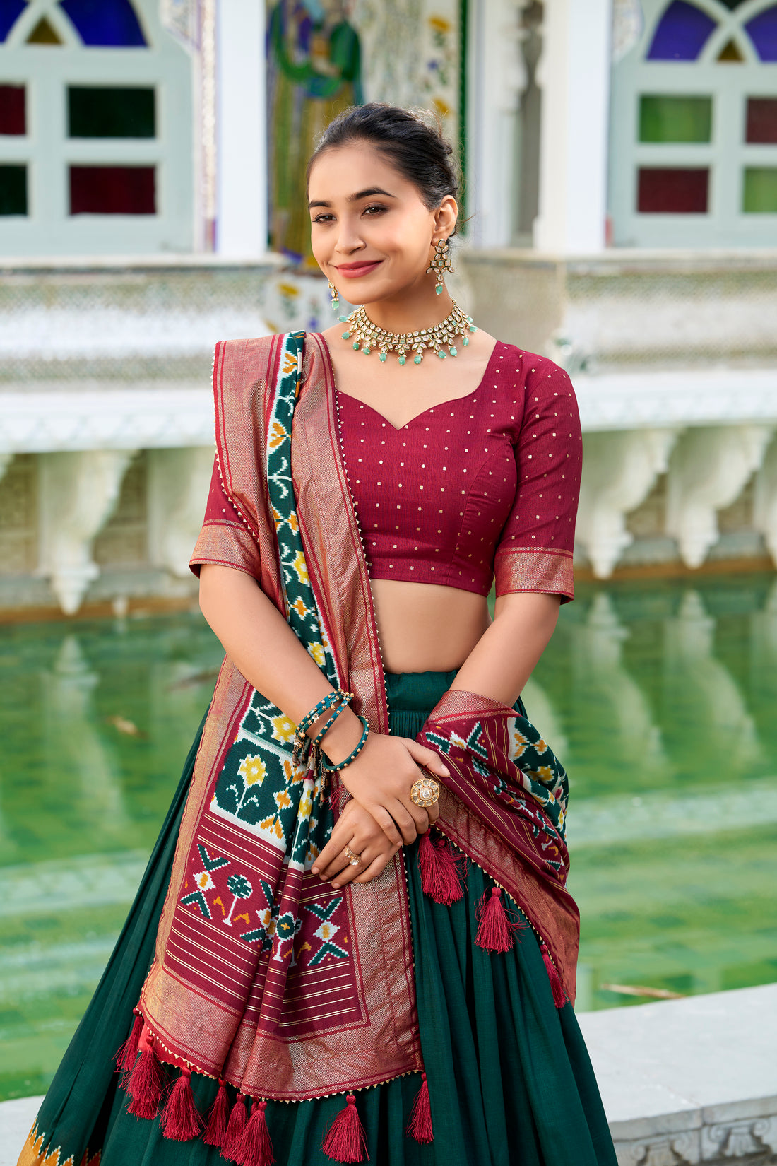 Tussar silk lehenga for festivel  season to charm your look!✨