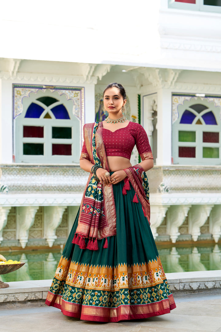 Tussar silk lehenga for festivel  season to charm your look!✨