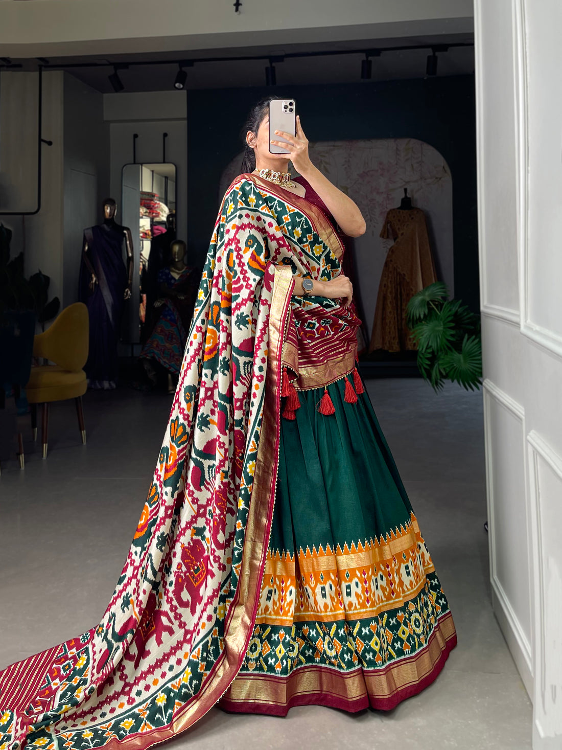 Tussar silk lehenga for festivel  season to charm your look!✨