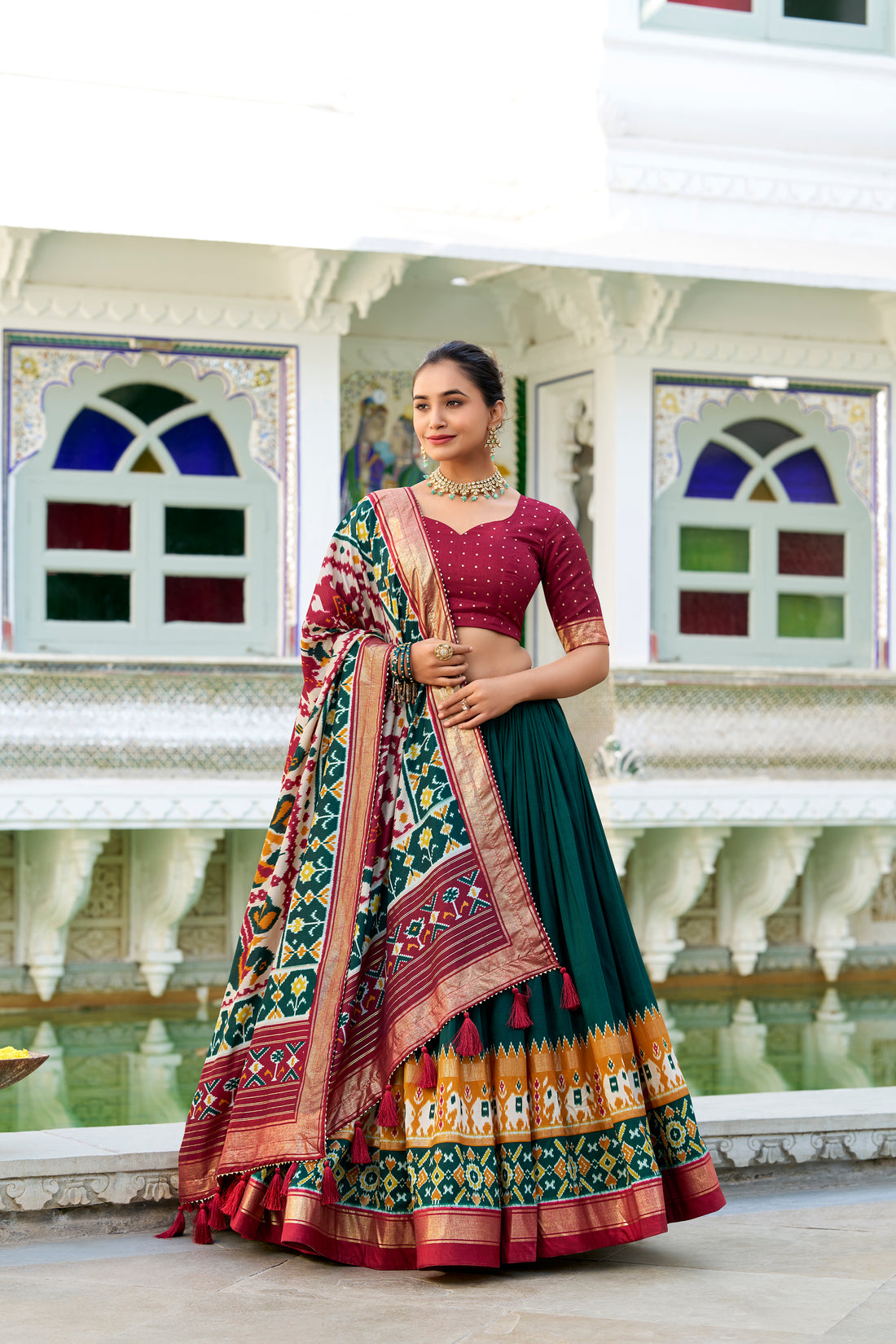 Tussar silk lehenga for festivel  season to charm your look!✨