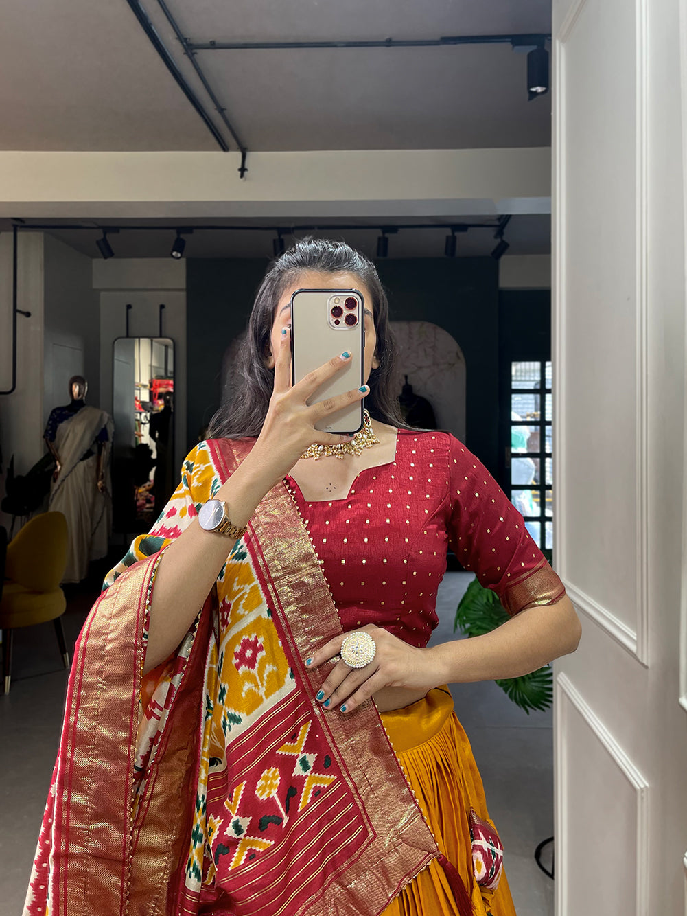 Tussar silk lehenga for festivel  season to charm your look!✨