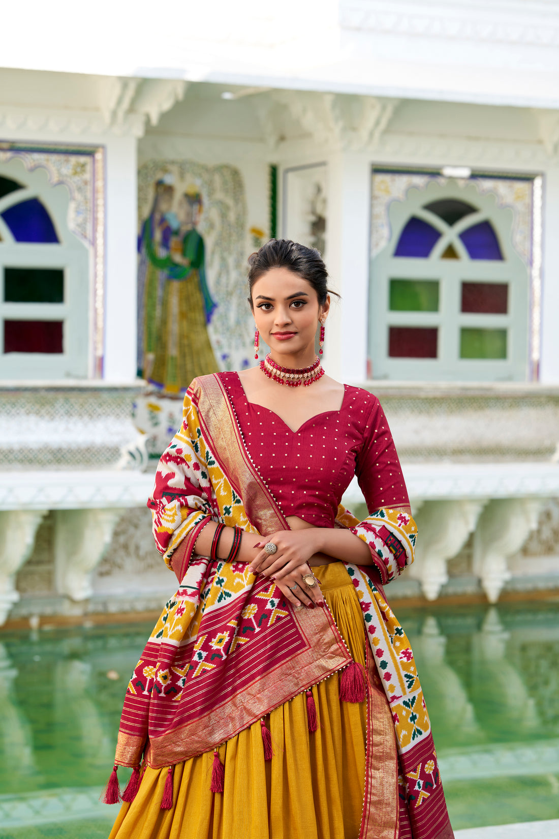 Tussar silk lehenga for festivel  season to charm your look!✨