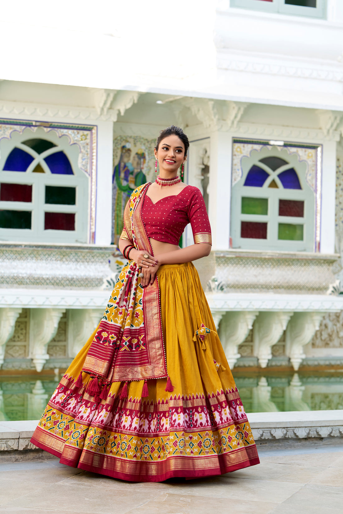 Tussar silk lehenga for festivel  season to charm your look!✨