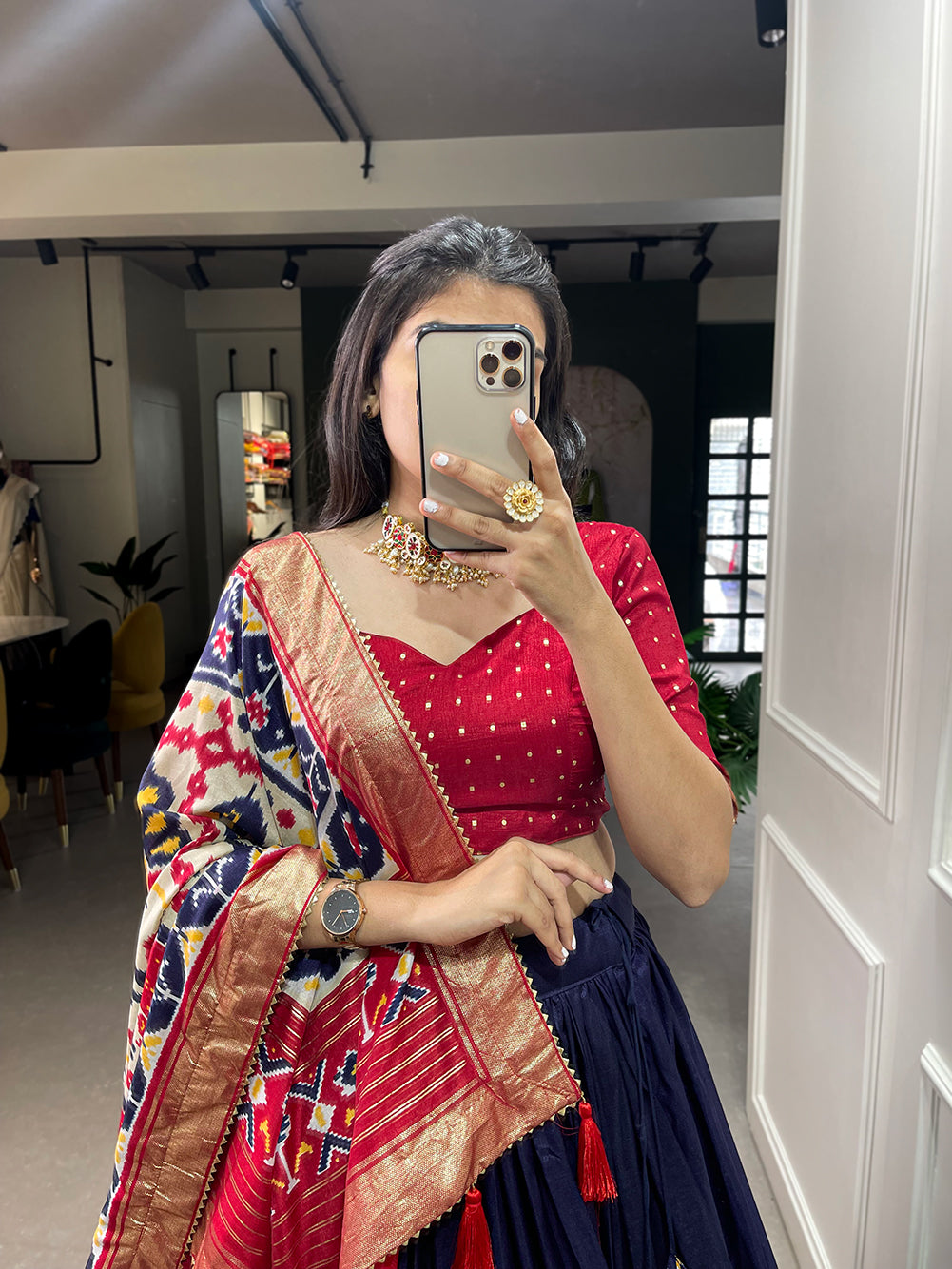 Tussar silk lehenga for festivel  season to charm your look!✨