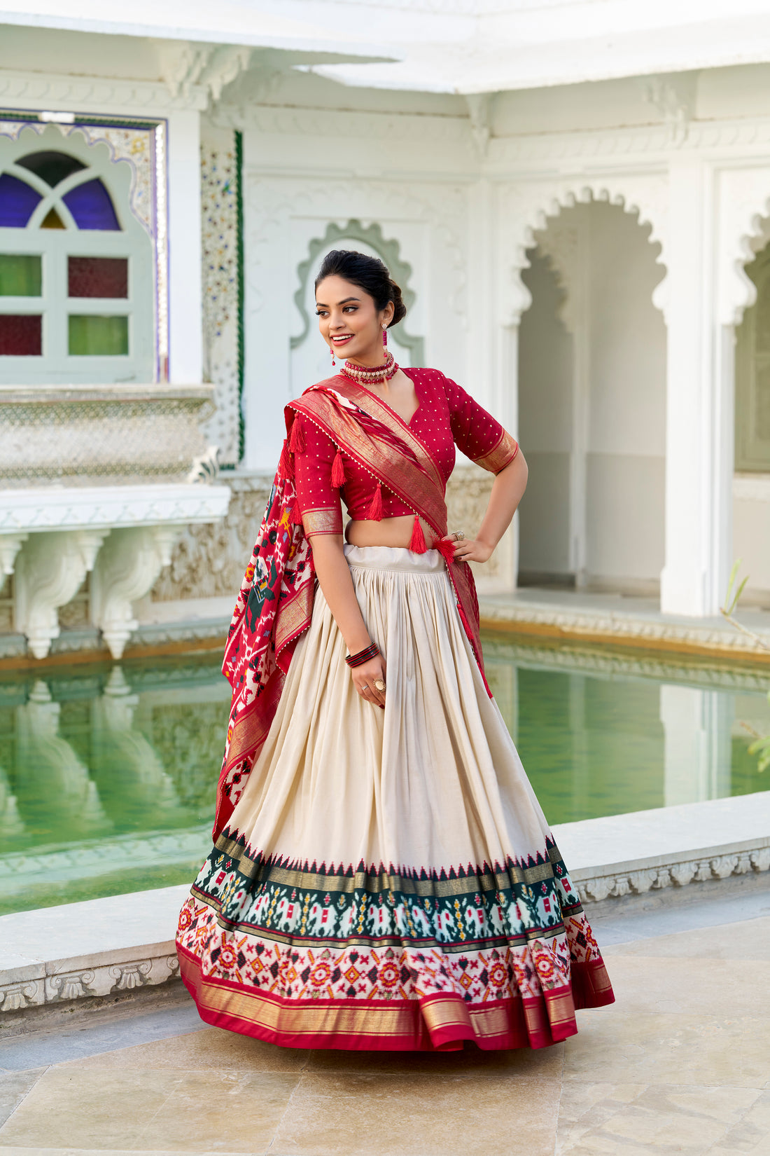 Tussar silk lehenga for festivel  season to charm your look!✨