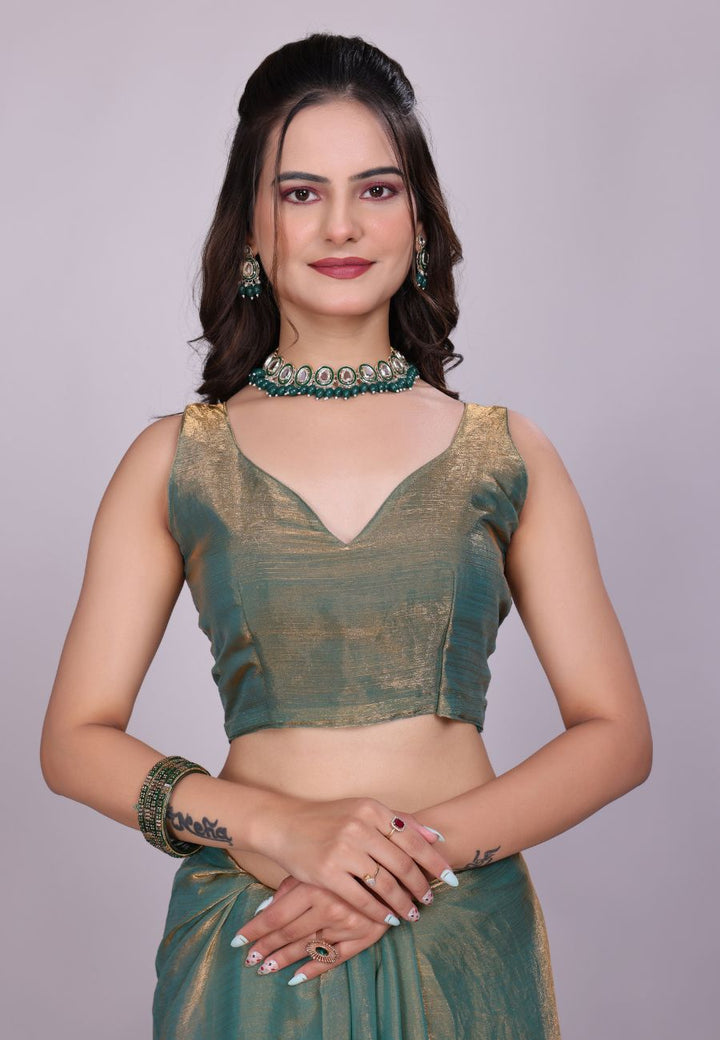 Jimmy Choo Fabric Saree with China Lace Border