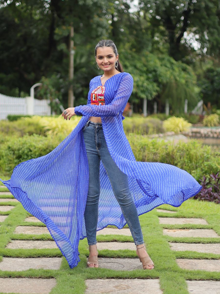 PREMIUM READYMADE DESIGNER FRONT OPEN LONG KURTI COLLECTIONS