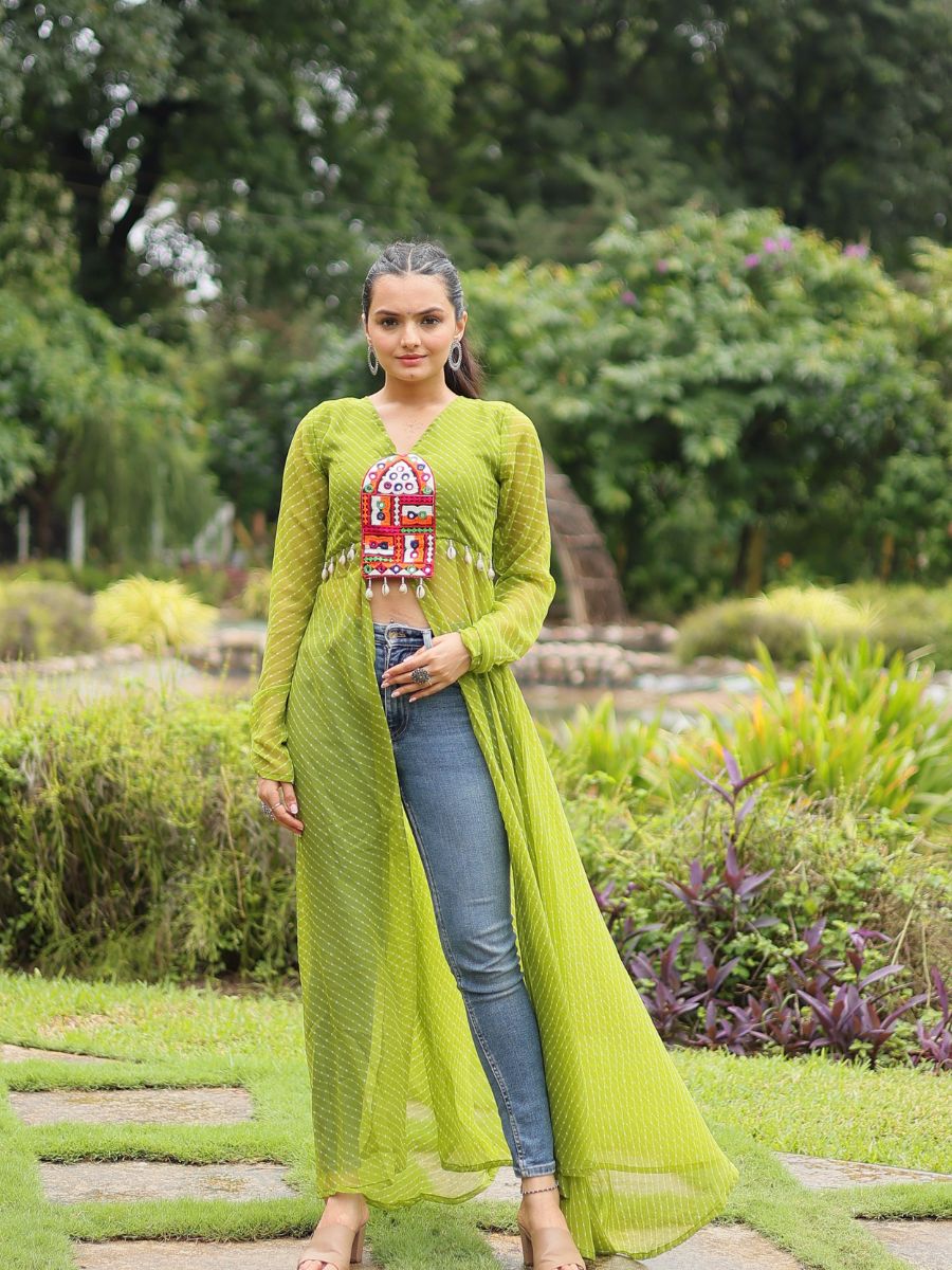 PREMIUM READYMADE DESIGNER FRONT OPEN LONG KURTI COLLECTIONS