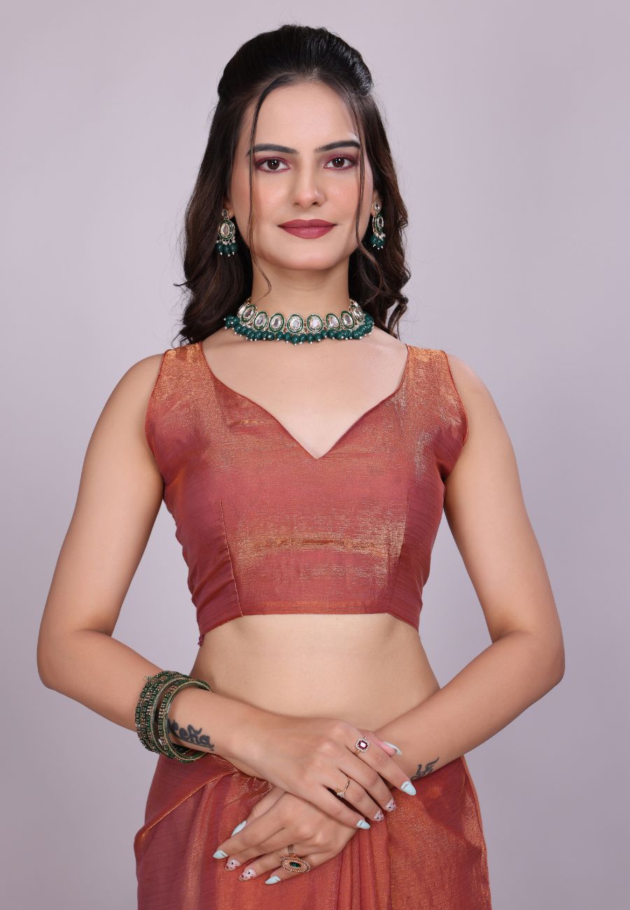 Jimmy Choo Fabric Saree with China Lace Border