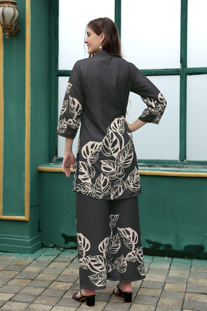 BLACK  COLOR  CO-ORDSET