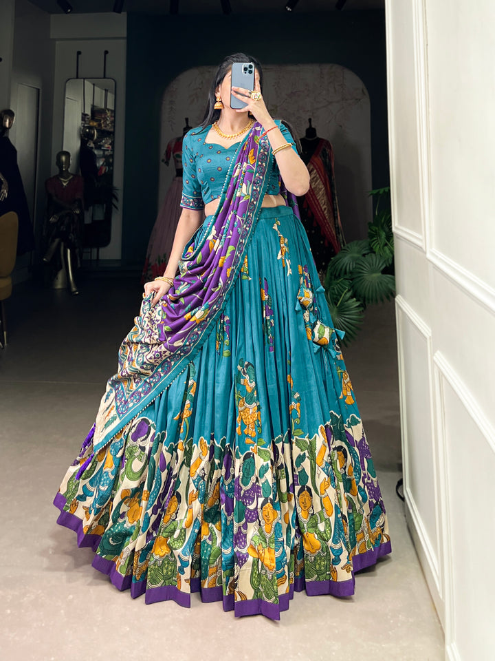navratri  special  multi color printed  lengha's collaction