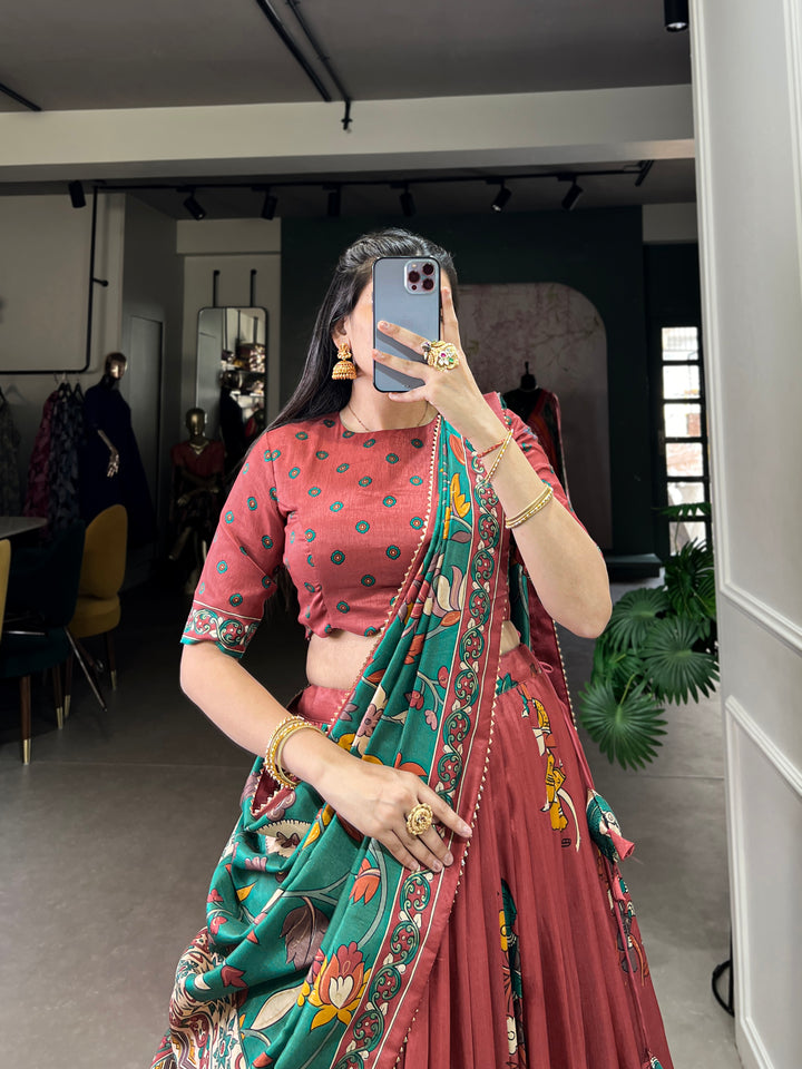 navratri  special  multi color printed  lengha's collaction