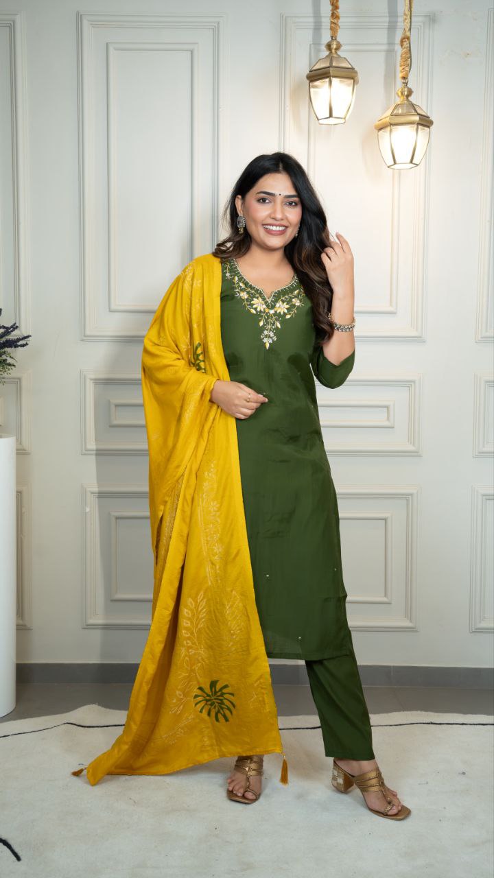 Designers Kurti Pent Dupatta Set