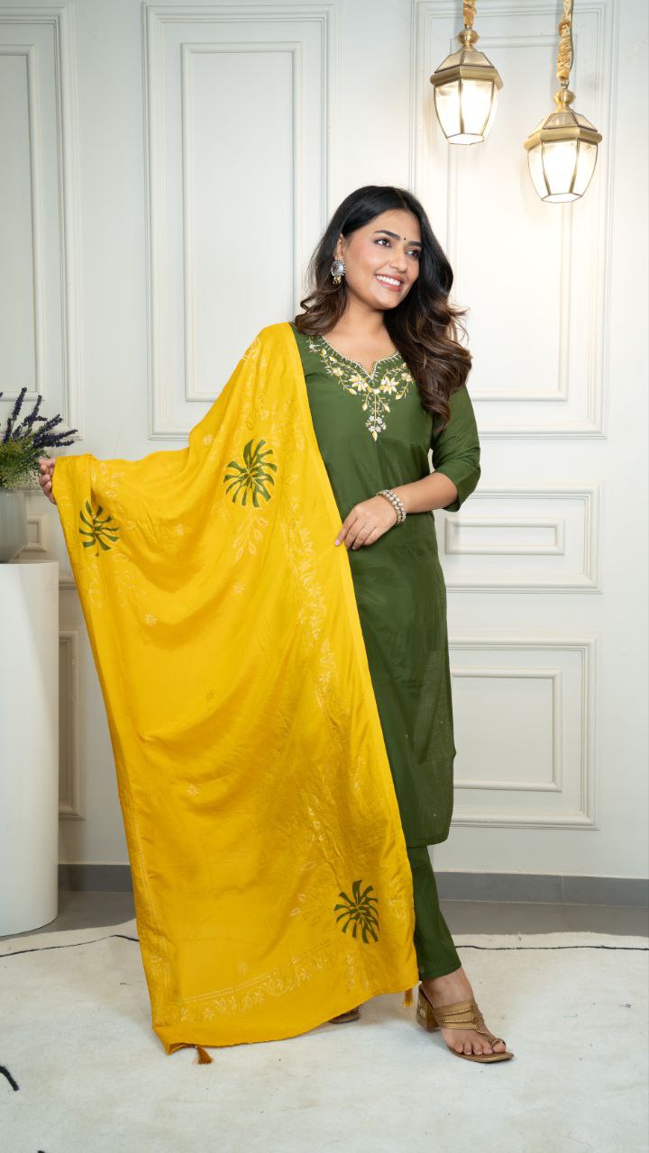 Designers Kurti Pent Dupatta Set