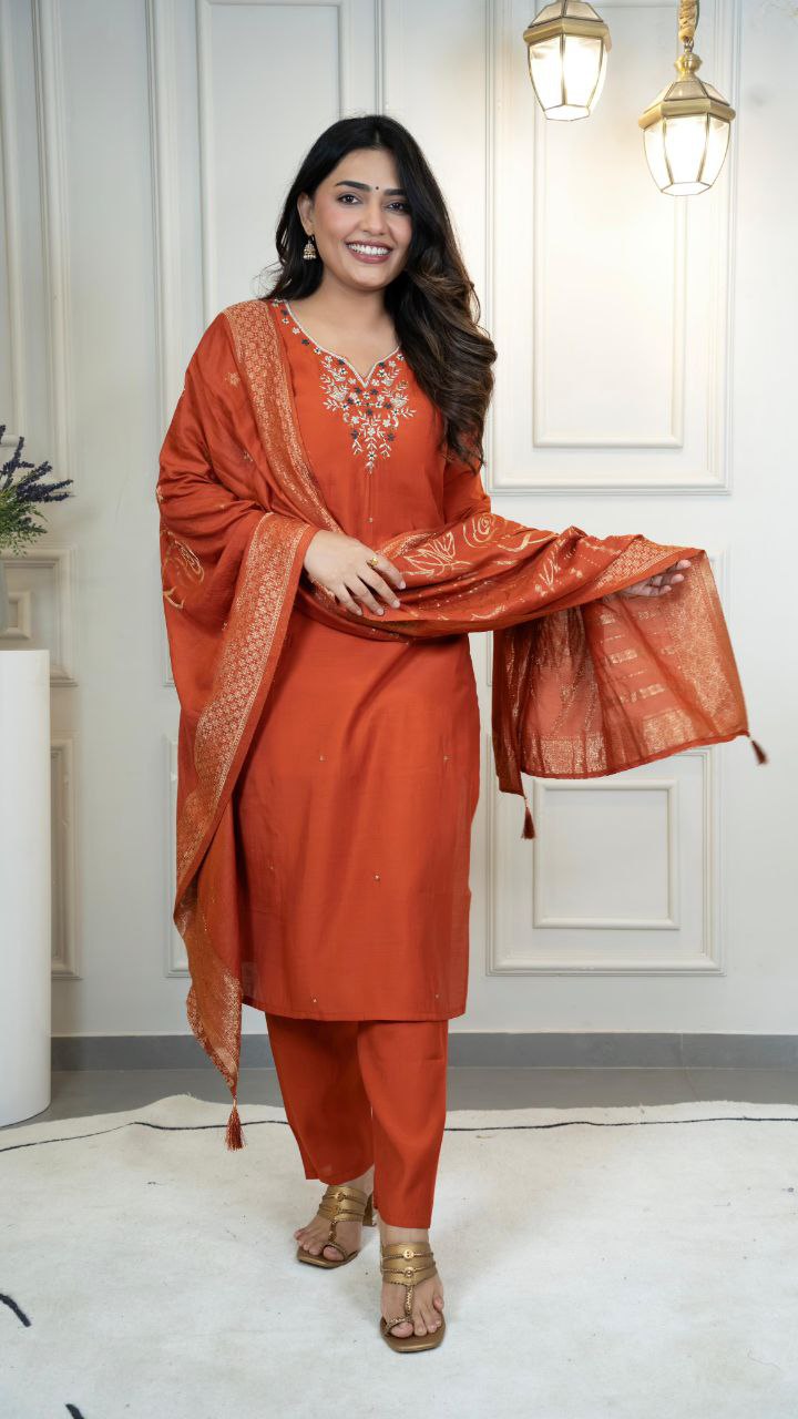 Designers Kurti Pent Dupatta Set