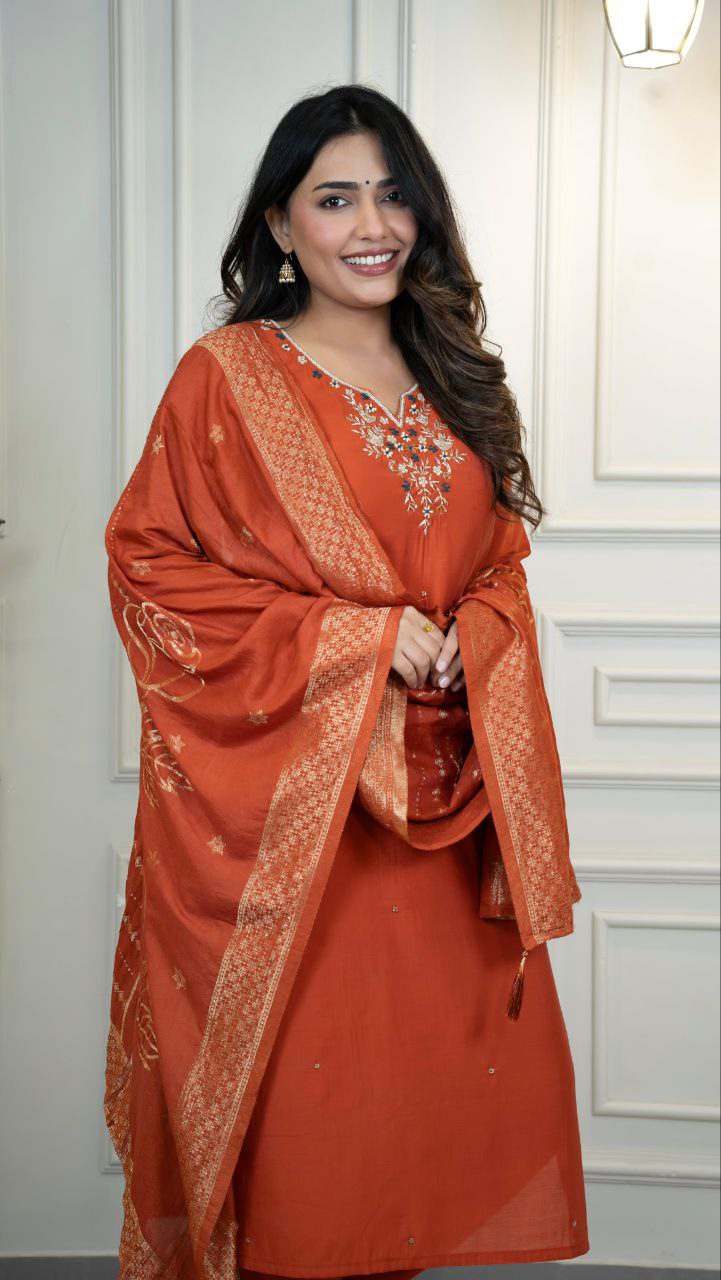 Designers Kurti Pent Dupatta Set