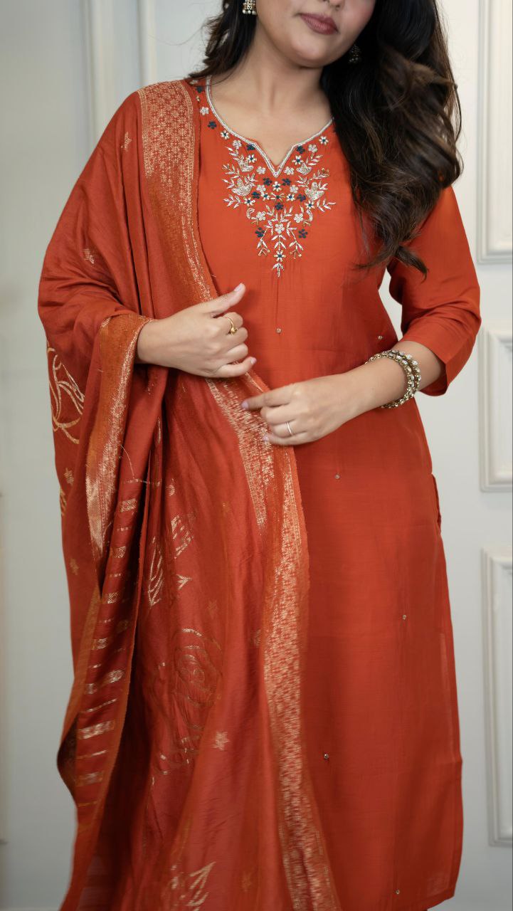 Designers Kurti Pent Dupatta Set