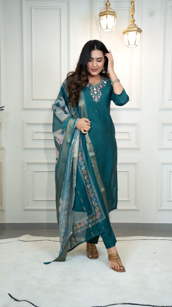 Designers Kurti Pent Dupatta Set