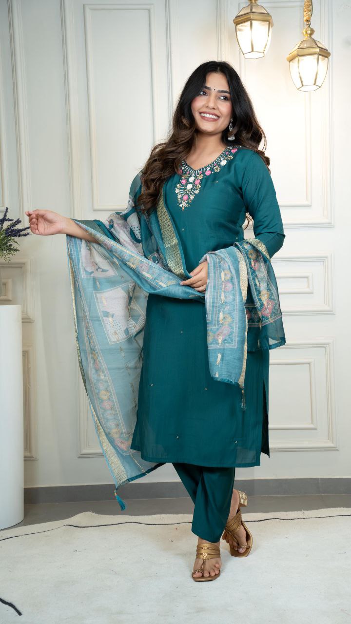Designers Kurti Pent Dupatta Set
