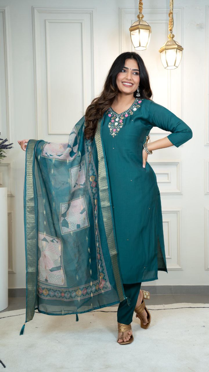 Designers Kurti Pent Dupatta Set
