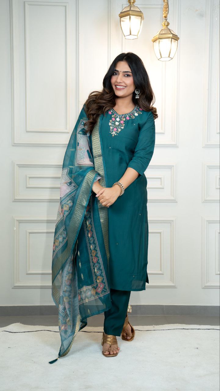 Designers Kurti Pent Dupatta Set