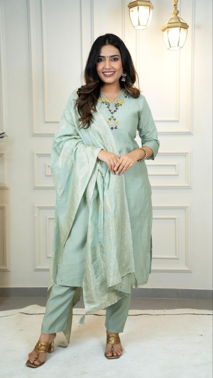 Designers Kurti Pent Dupatta Set