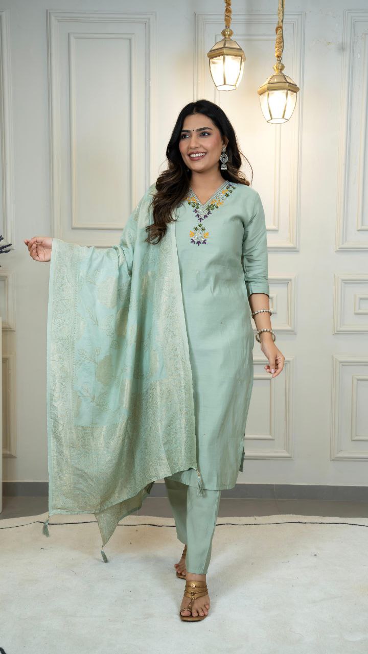 Designers Kurti Pent Dupatta Set