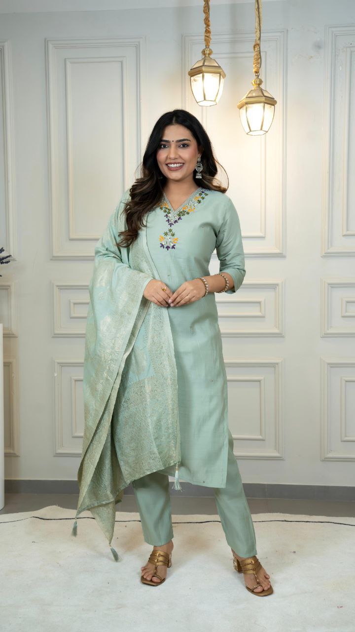 Designers Kurti Pent Dupatta Set