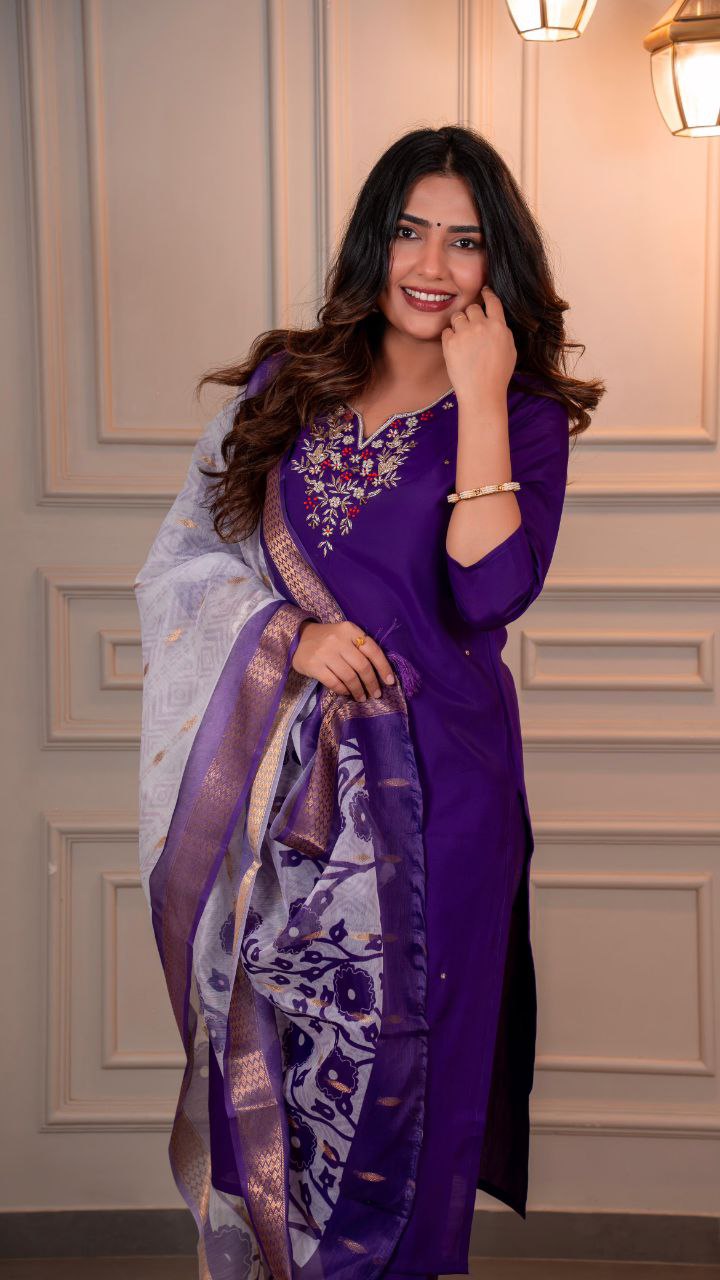 Designers Kurti Pent Dupatta Set