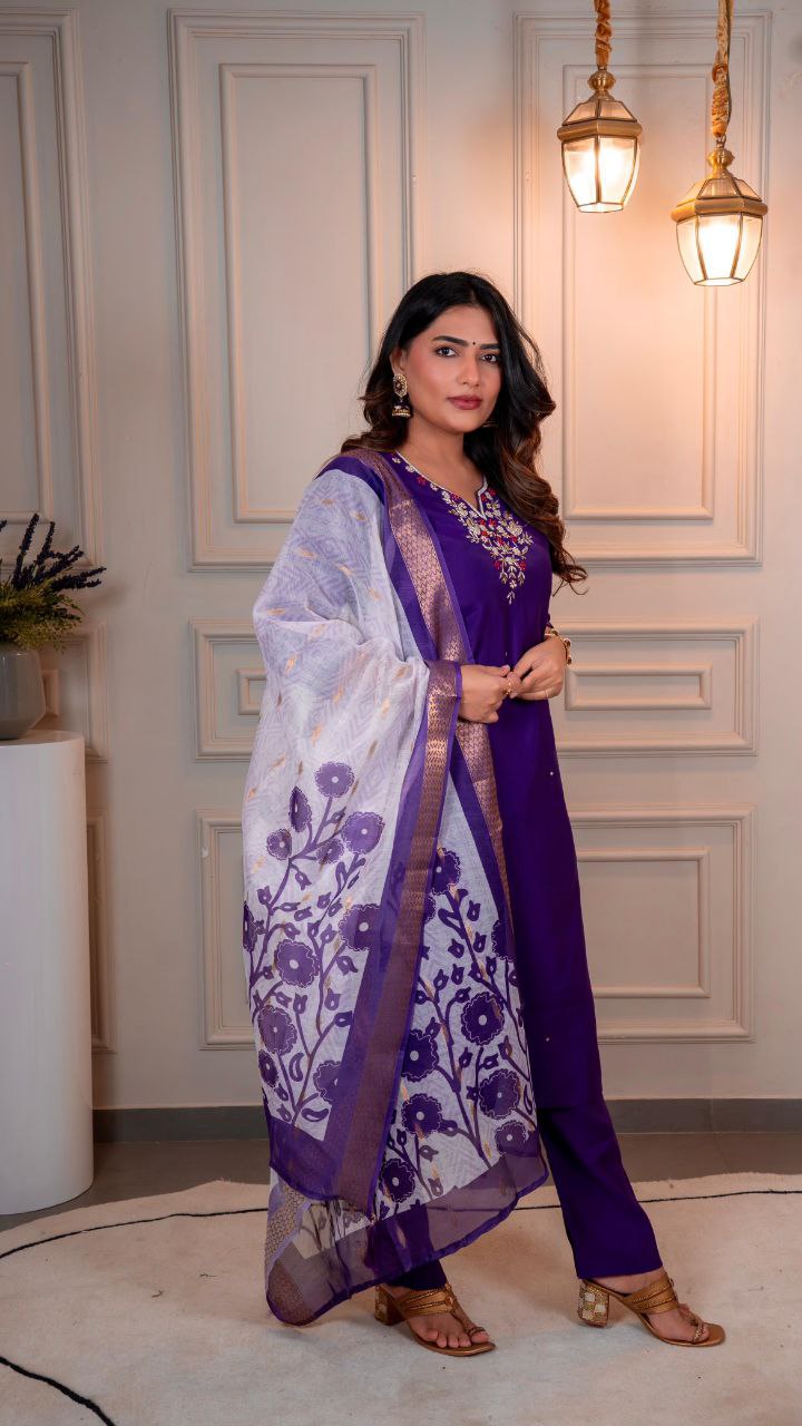 Designers Kurti Pent Dupatta Set