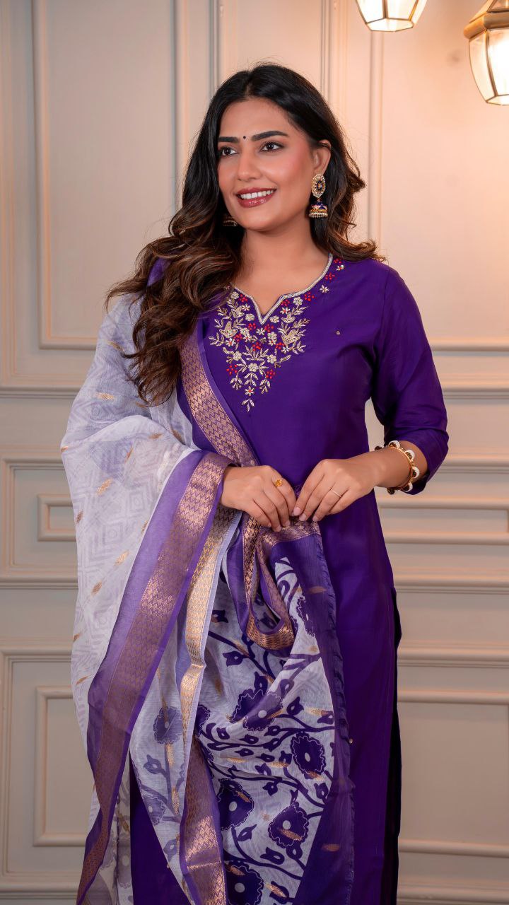 Designers Kurti Pent Dupatta Set