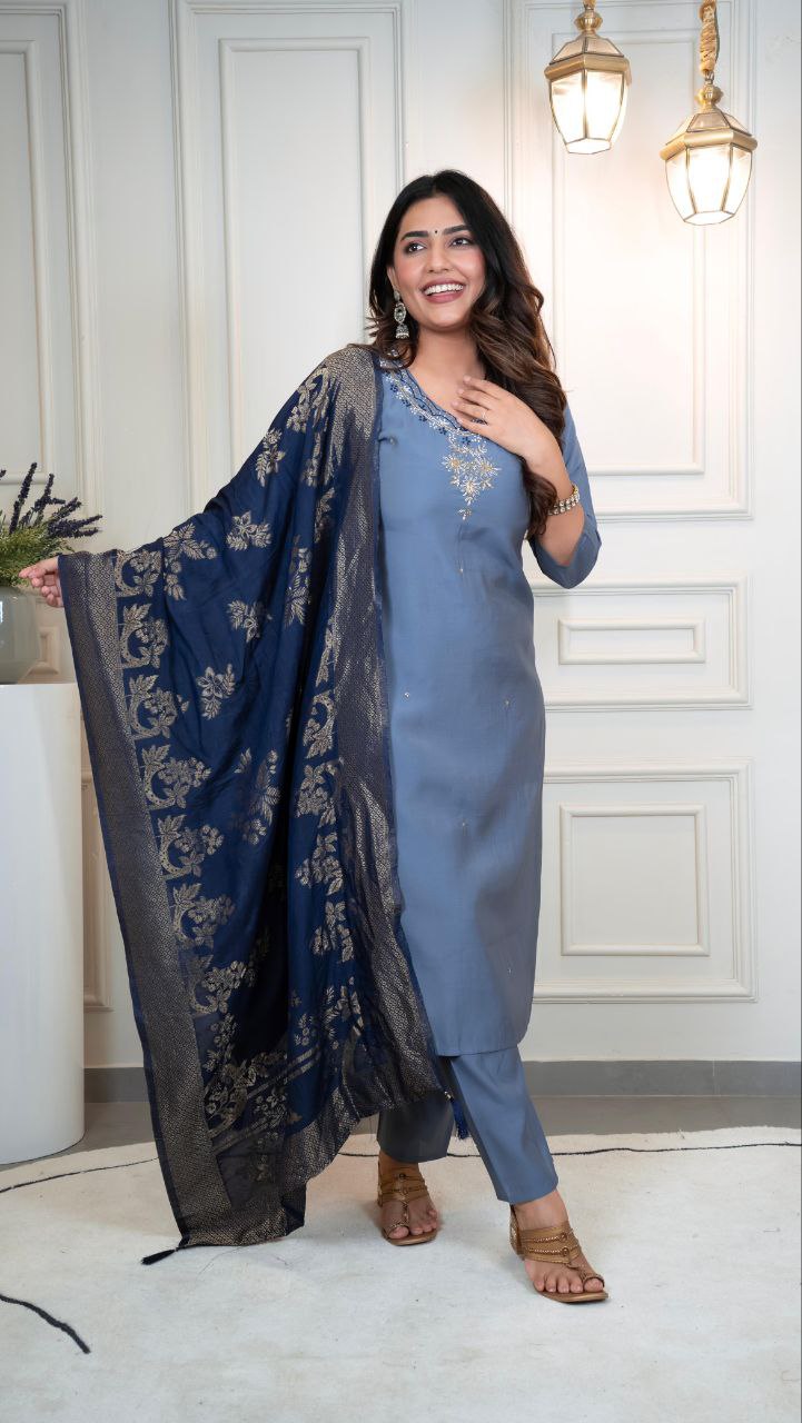 Designers Kurti Pent Dupatta Set