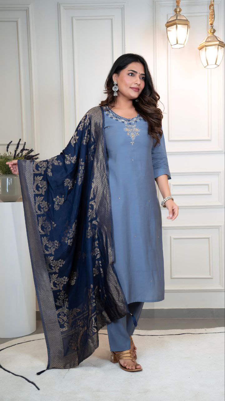 Designers Kurti Pent Dupatta Set