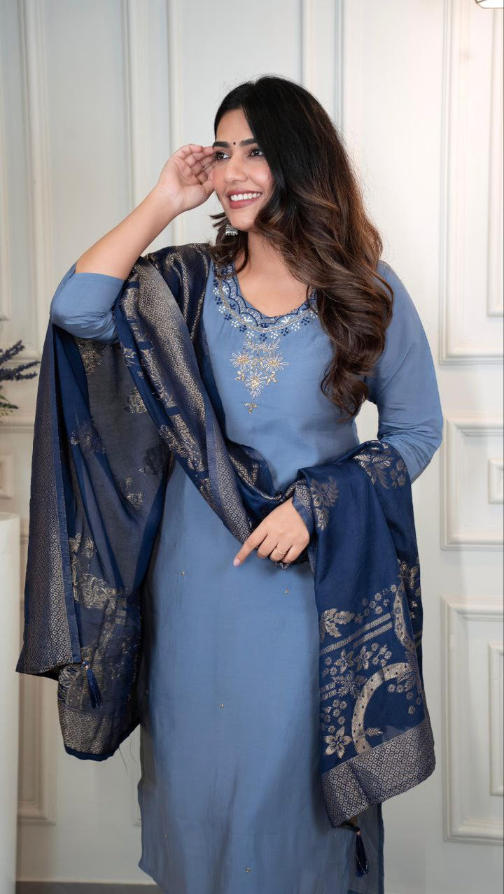 Designers Kurti Pent Dupatta Set