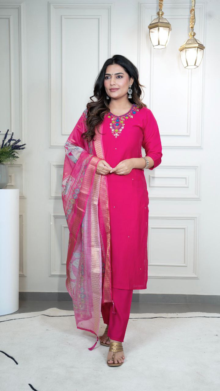 Designers Kurti Pent Dupatta Set