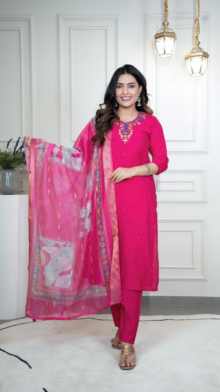 Designers Kurti Pent Dupatta Set
