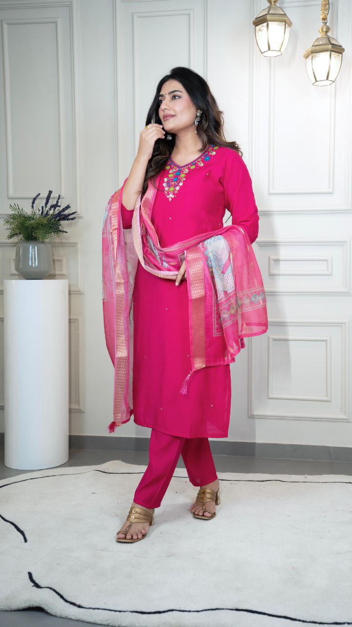 Designers Kurti Pent Dupatta Set