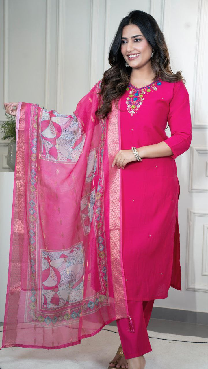 Designers Kurti Pent Dupatta Set