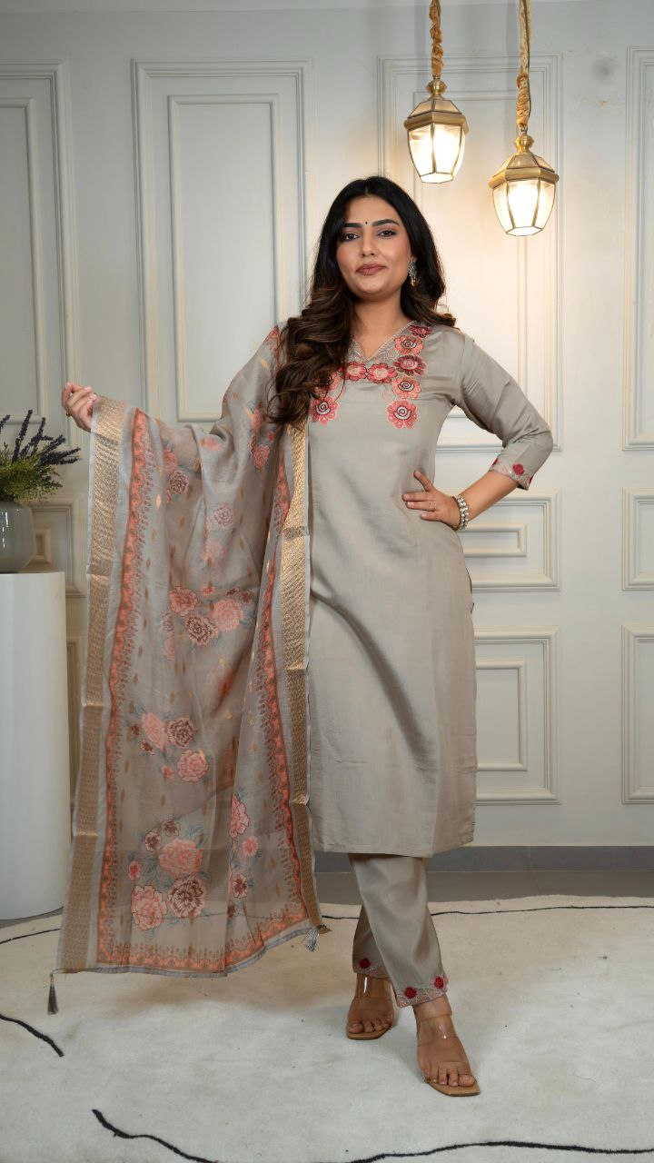 Designers Kurti Pent Dupatta Set
