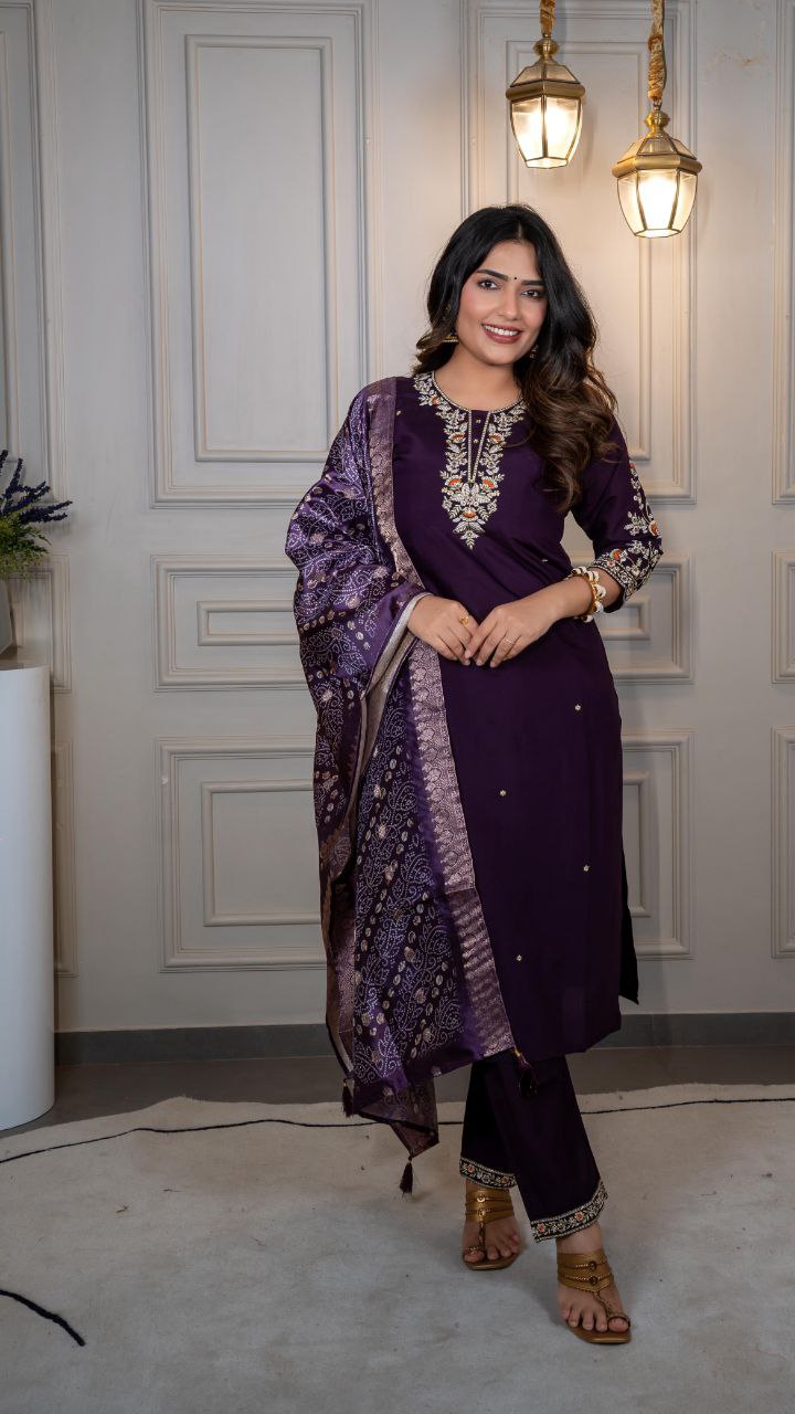 Designers Kurti Pent Dupatta Set