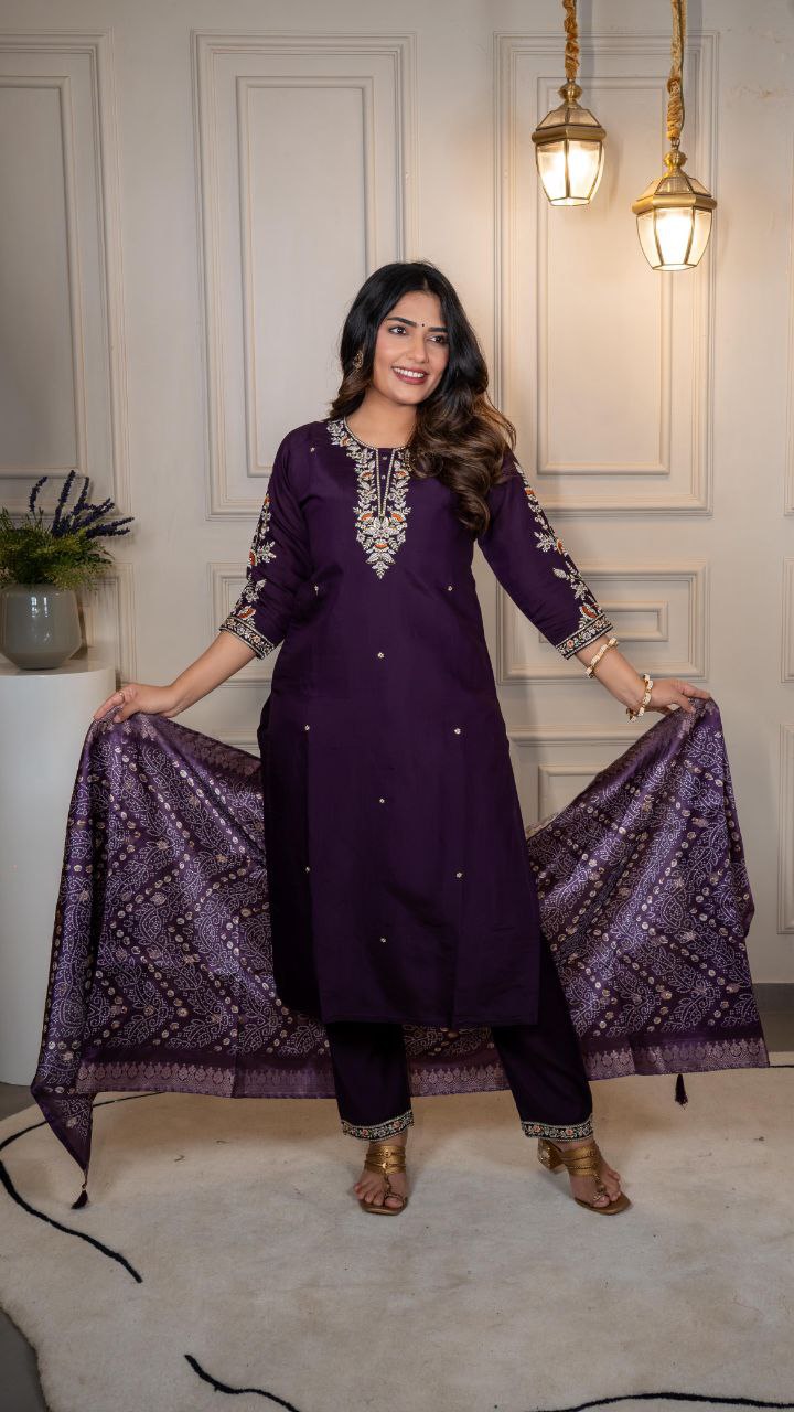 Designers Kurti Pent Dupatta Set