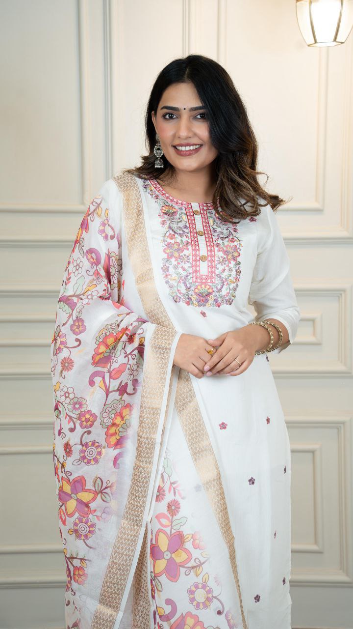 Designers Kurti Pent Dupatta Set