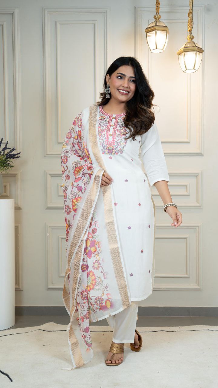 Designers Kurti Pent Dupatta Set