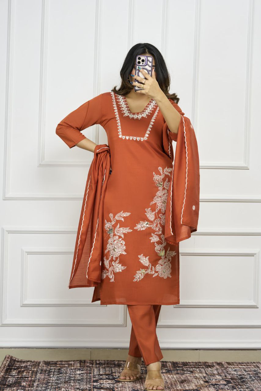 Designers Kurti Pent Dupatta Set