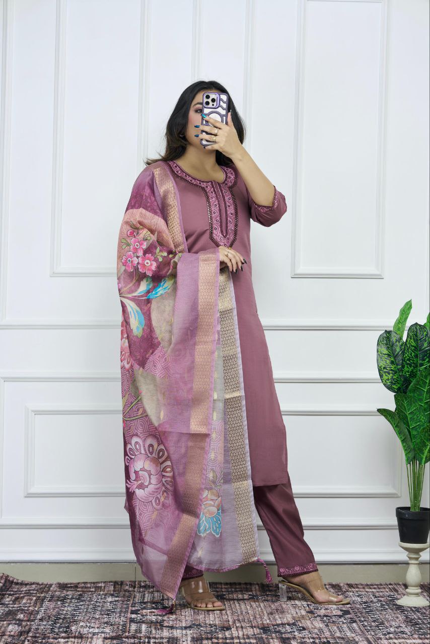 Designers Kurti Pent Dupatta Set