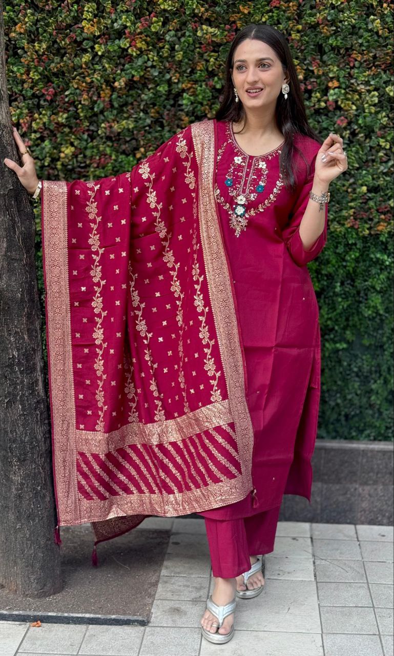 Designers Kurti Pent Dupatta Set